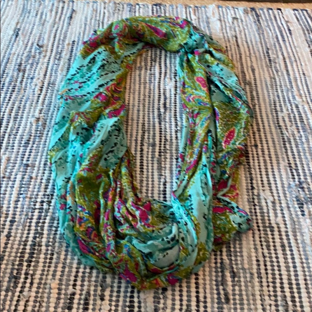Multi colored infinity scarf. Like new.